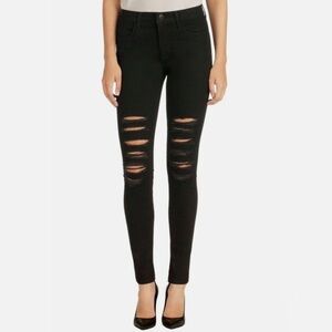 J Brand Maria ripped skinny jeans black heart size 27 distressed NWOT